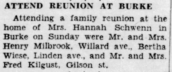 Family reunion at home of Johanna Schwenn 1935